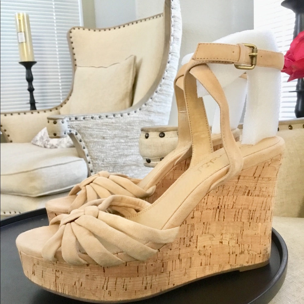 Splendid nude fallon wedges sz9.5M